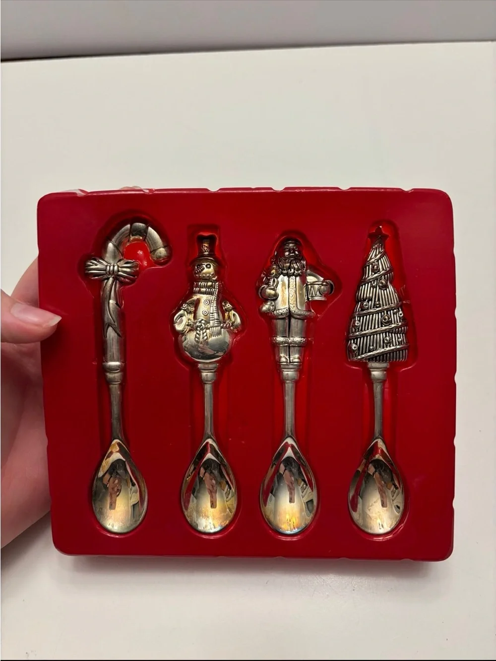 vintage Wallace Silversmiths Christmas Demitasse Spoon Set